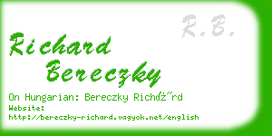 richard bereczky business card